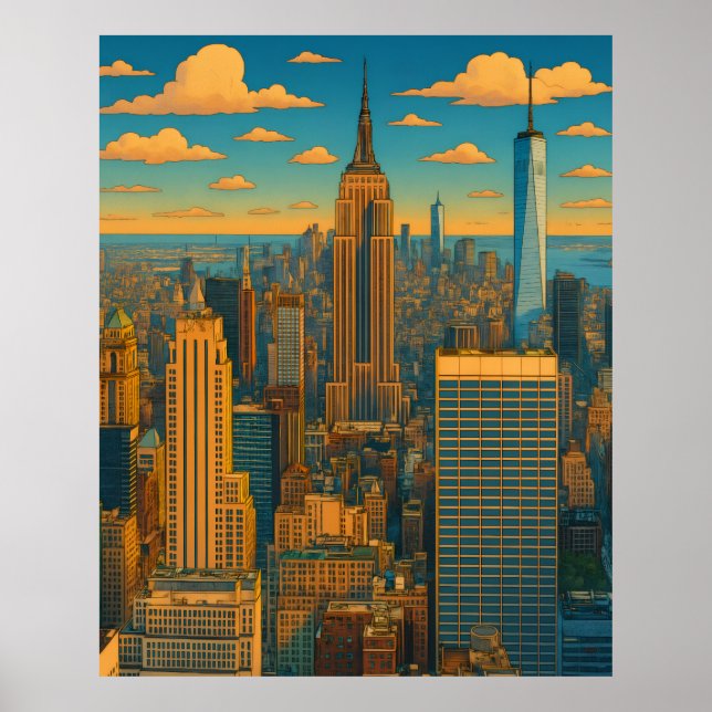 Metropolis Skyline Poster (Front)