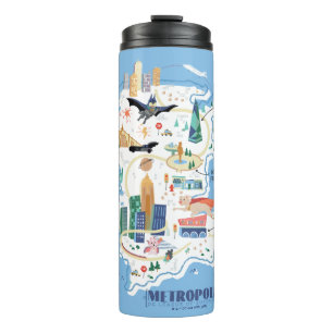 Metropolis Story Book Map Thermal Tumbler
