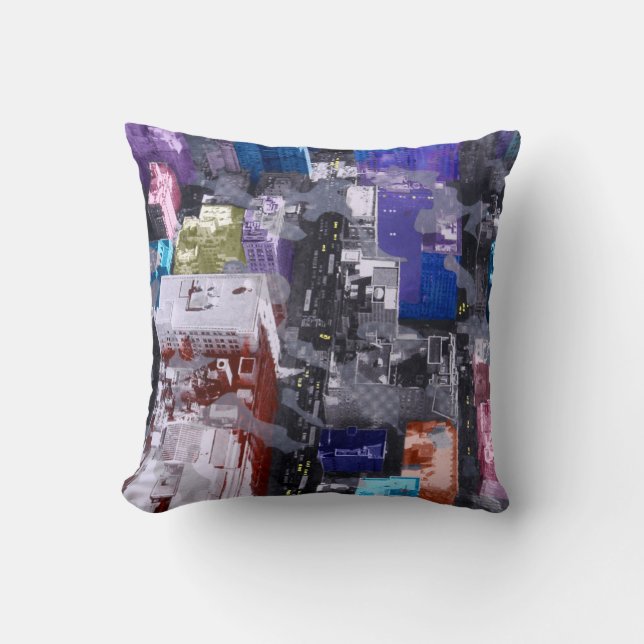 Metropolis VIIII Throw Pillow (Front)