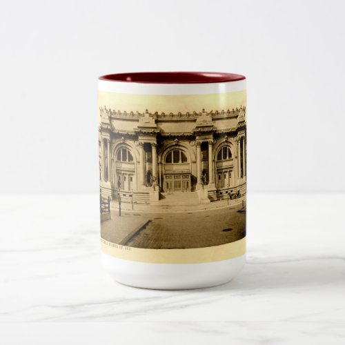 Metropolitan Art Museum New York Vintage Two_Tone Coffee Mug