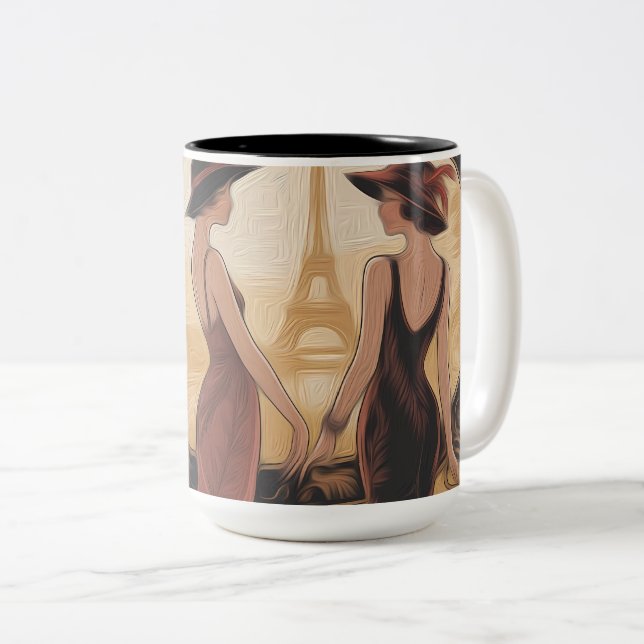 Metropolitan Art Nouveau two-tone mug (Front Right)