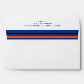 Mets Baseball Bar Mitzvah Envelope Orange Blue