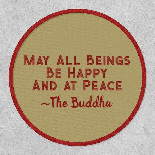 Metta Prayer May All Beings Be Happy and at Peace Patch