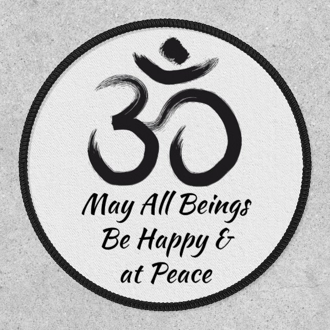 Metta Prayer Sacred Om Symbol Spiritual Patch (Front)