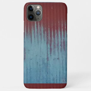 Mettal red gray weathered iPhone 11 pro max case