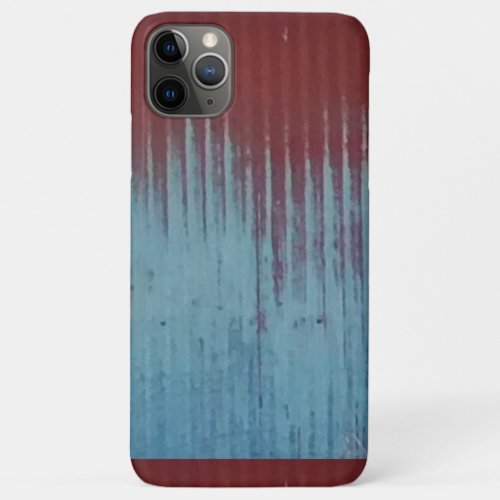 Mettal red gray weathered iPhone 11 pro max case