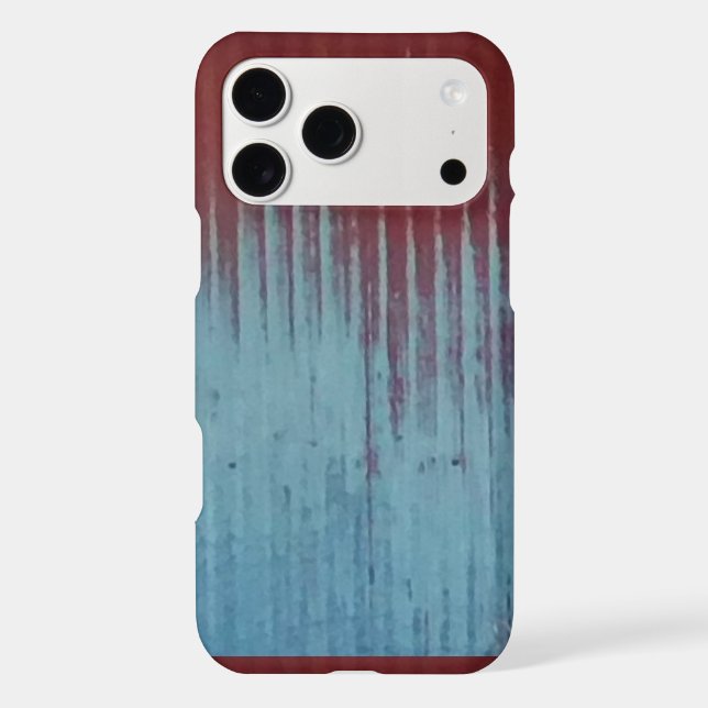 Mettal red gray weathered iphone case (Back)