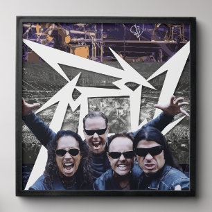  Mettalica Poster Peel And Stick Photo Tile