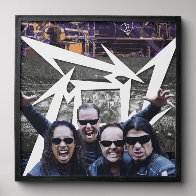  Mettalica Poster Peel And Stick Photo Tile (Front Set)