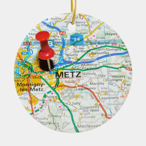 Metz France Ceramic Ornament