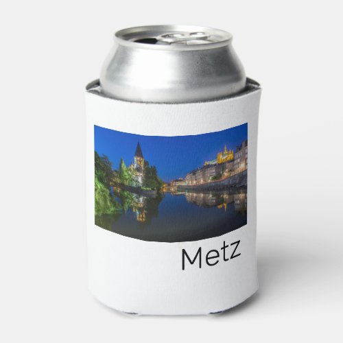 Metz Temple Neuf France Night Moselle Souvenir Can Cooler