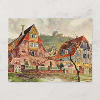 Metzendorf Watercolor German Architecture Vintage Postcard