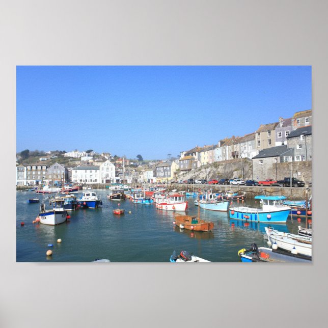 Mevagissey in Cornwall Poster (Front)