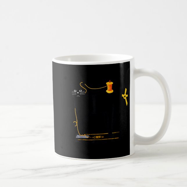Mewing Machine Funny Quilting Craft Lover Quilter Coffee Mug (Right)