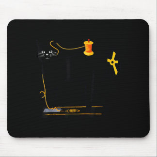 Mewing Machine Funny Quilting Craft Lover Quilter Mouse Pad