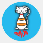 Mewow Cat Good Job Reward Customizable Sticker at Zazzle