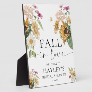 Mews Sunflower Fall Bridal Shower Welcome Sign Plaque