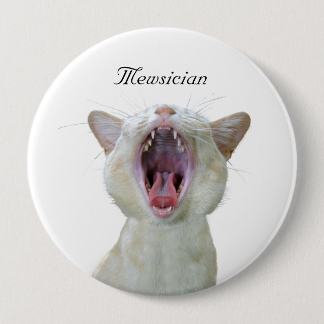 Mewsician Pinback Button (Front)