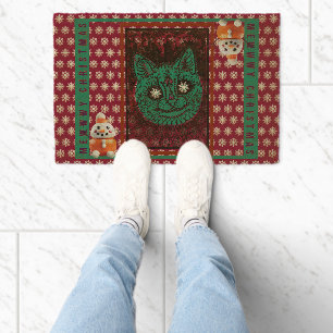 MEWWWY CHRISTMAS coir mat