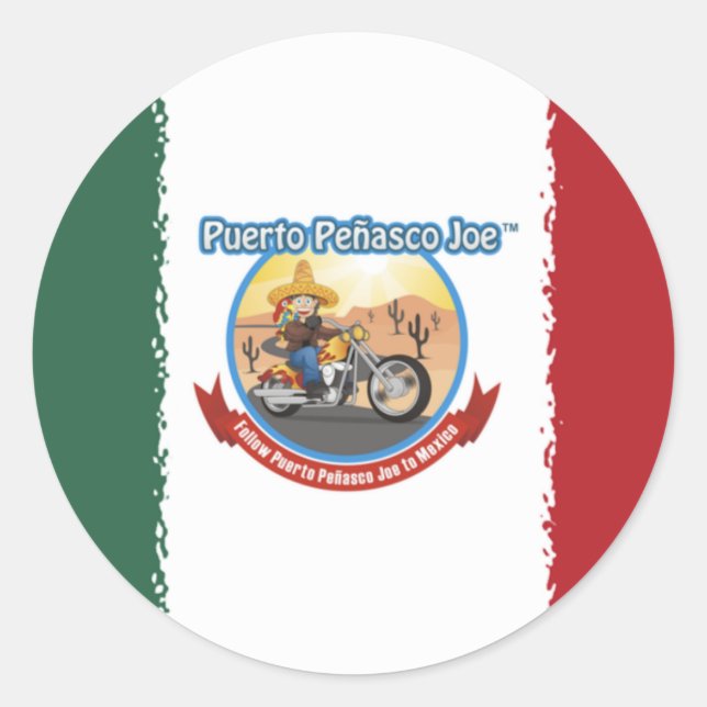 Mexcian Flag Classic Round Sticker (Front)