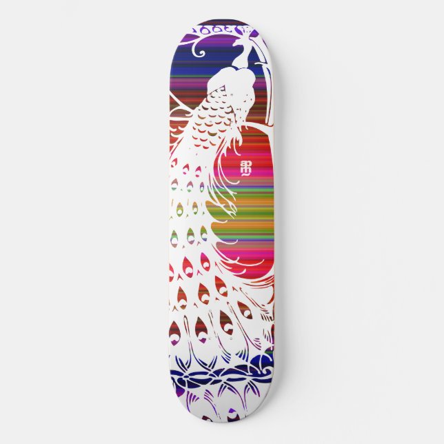 Mexi-Cali Peacock Skateboard Deck (Front)
