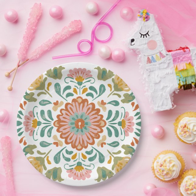 Mexical Talavera Final Fiesta Talavera Paper Plates (Party)