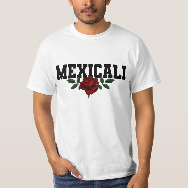 Mexicali Mexican Heritage Bleeding Rose T-Shirt (Front)