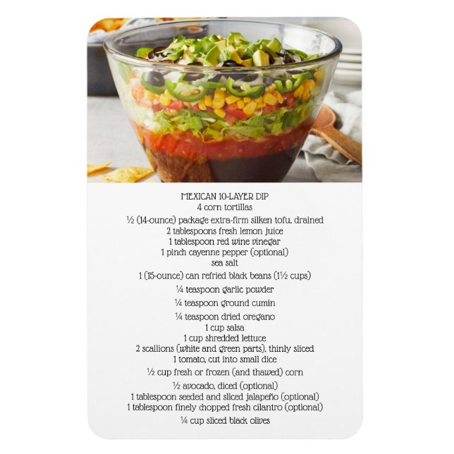 Mexican 10-Layer Dip Magnet (Vertical)