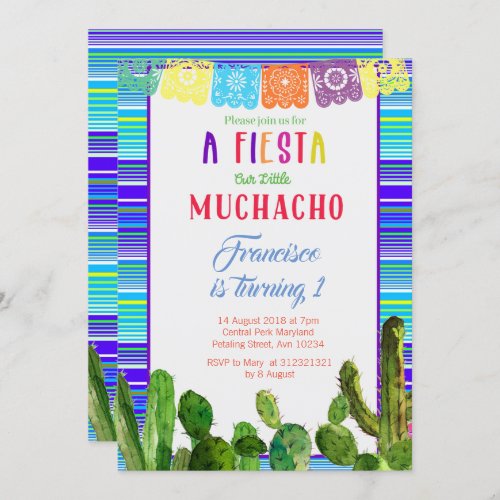 Mexican 1st birthday invitations
