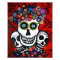 Mexican 3 Skulls Day of the Dead Painting