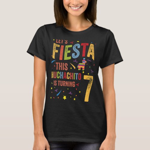 Mexican 7th Birthday Lets Fiesta This Muchachito I T_Shirt