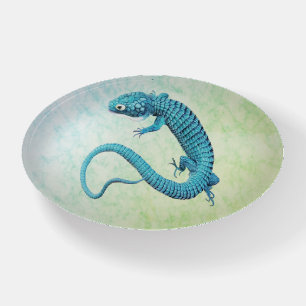 Mexican Alligator Lizard Blue Teal Paperweight