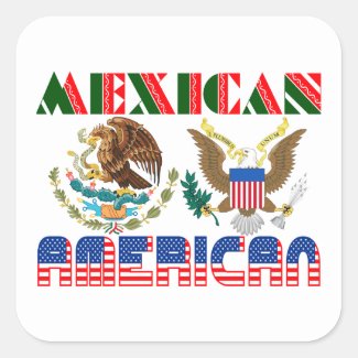 Mexican American Eagles Square Sticker