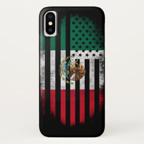 Mexican American Flag   Mexico and USA Design iPhone XS Case