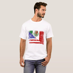 Mexican American Flag mix T-Shirt