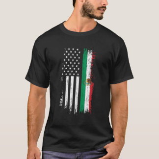 Mexican American Flag Pride Mexico Usa T-Shirt