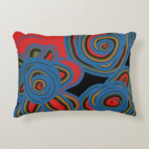 Mexican American Floral Swirl Design  Accent Pillow