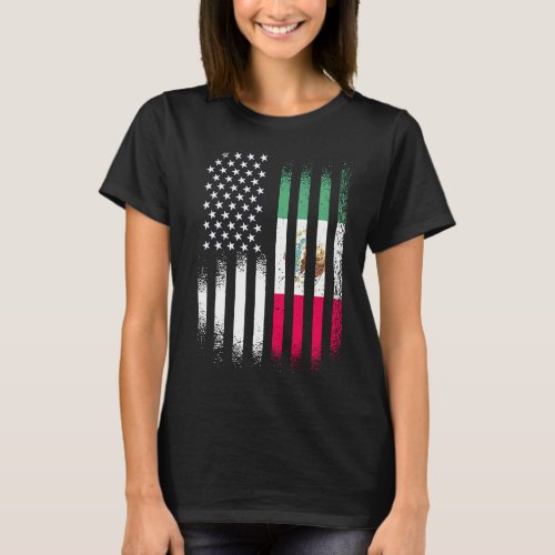 Mexican American Patriot Grown Country USA Flags S T_Shirt