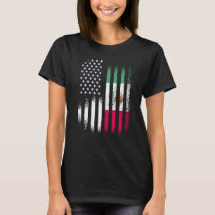 Mexican American Patriot Grown Country USA Flags S T-Shirt