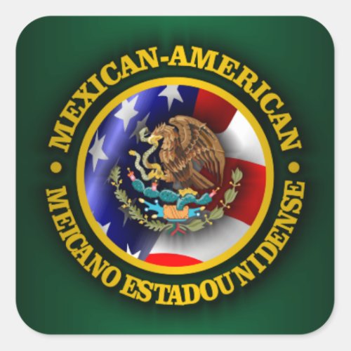 Mexican American Pride Square Sticker