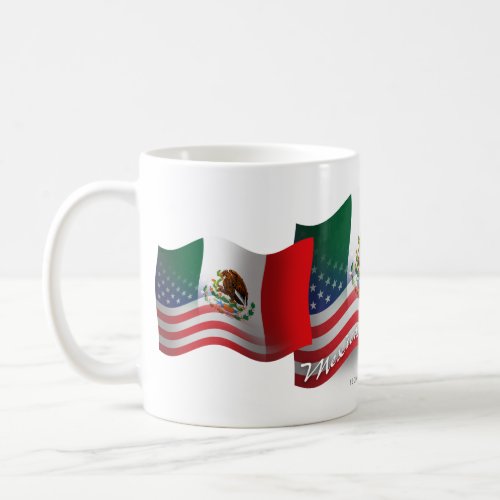 Mexican_American Waving Flag Coffee Mug
