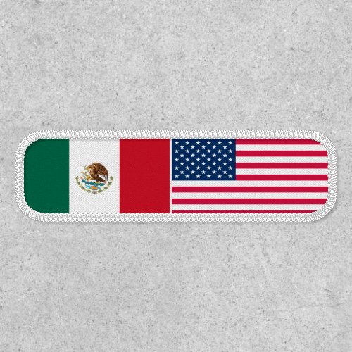 Mexican and American Flags Patch