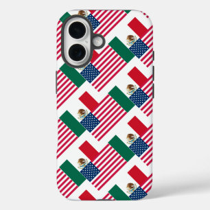 Mexican and American Flags Phone Case Design