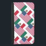 Mexican and American Flags Phone Case Design<br><div class="desc">Pattern design of Mexican and American flags side by side. Great item for Mexican Americans,  Digital nomads,  etc.</div>