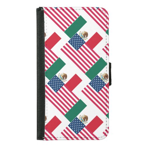Mexican and American Flags Phone Case Design