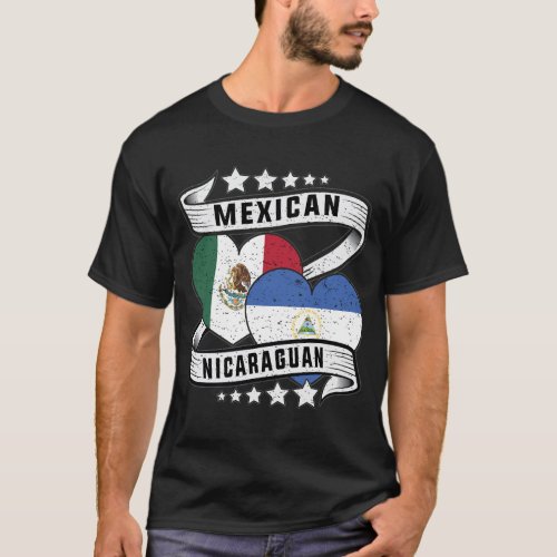 Mexican And Nicaraguan Flag T_Shirt