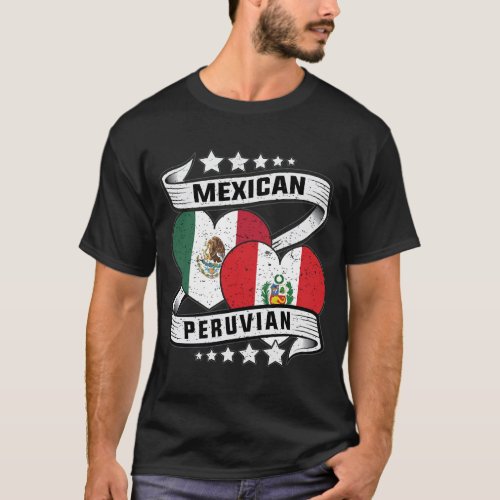 Mexican And Peruvian Flag T_Shirt