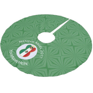 Mexican Angel Christmas Flag Personalized  Brushed Polyester Tree Skirt