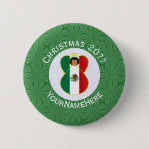 Mexican Angel Christmas Flag Personalized 