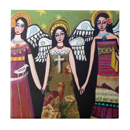 Mexican Angels by Heather Galler Tile